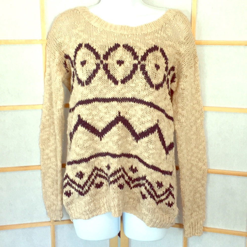 Ivory Mavi Loose-Knit Cotton Sweater, Size M